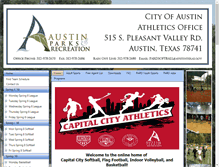 Tablet Screenshot of capitalcitysoftball.com